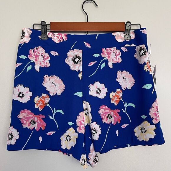 KAARI BLUE High Waist Floral Print Shorts Size Medium - Picture 1 of 6